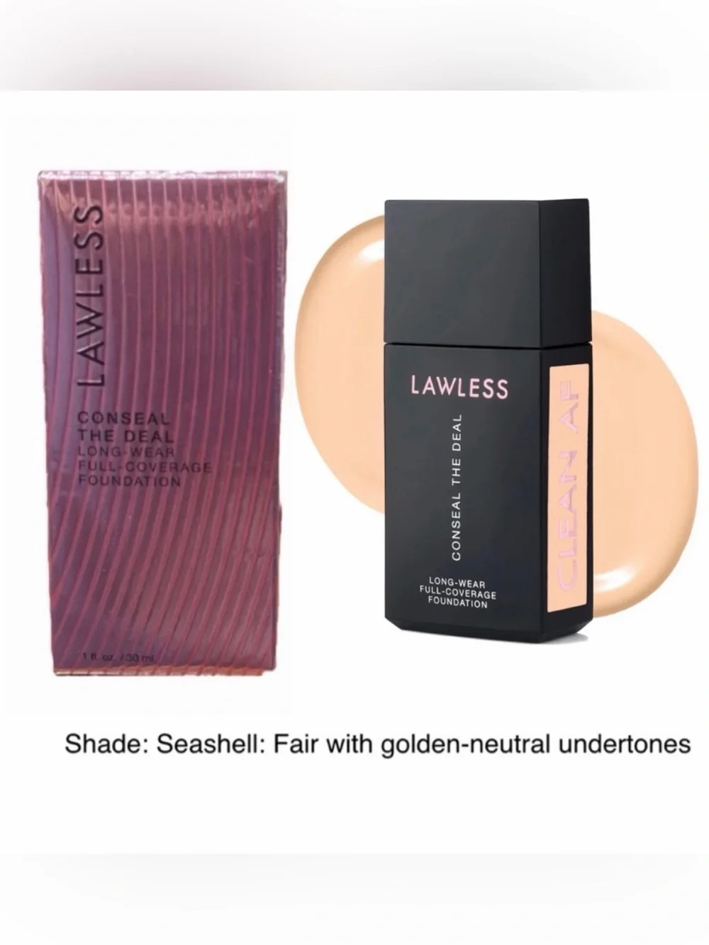 LAWLESS Conseal The Deal Long-Wear Full-Coverage Foundation - SEASHELL